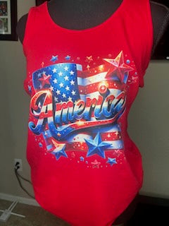 America Patriotic Tank Top