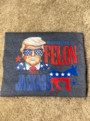 Political Satire T-Shirt: Felon vs. Jackass